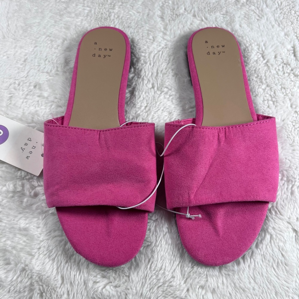 A New Day Women's Heidi Slide Casual Sandals Pink Size 6.5 New‎ With Tags